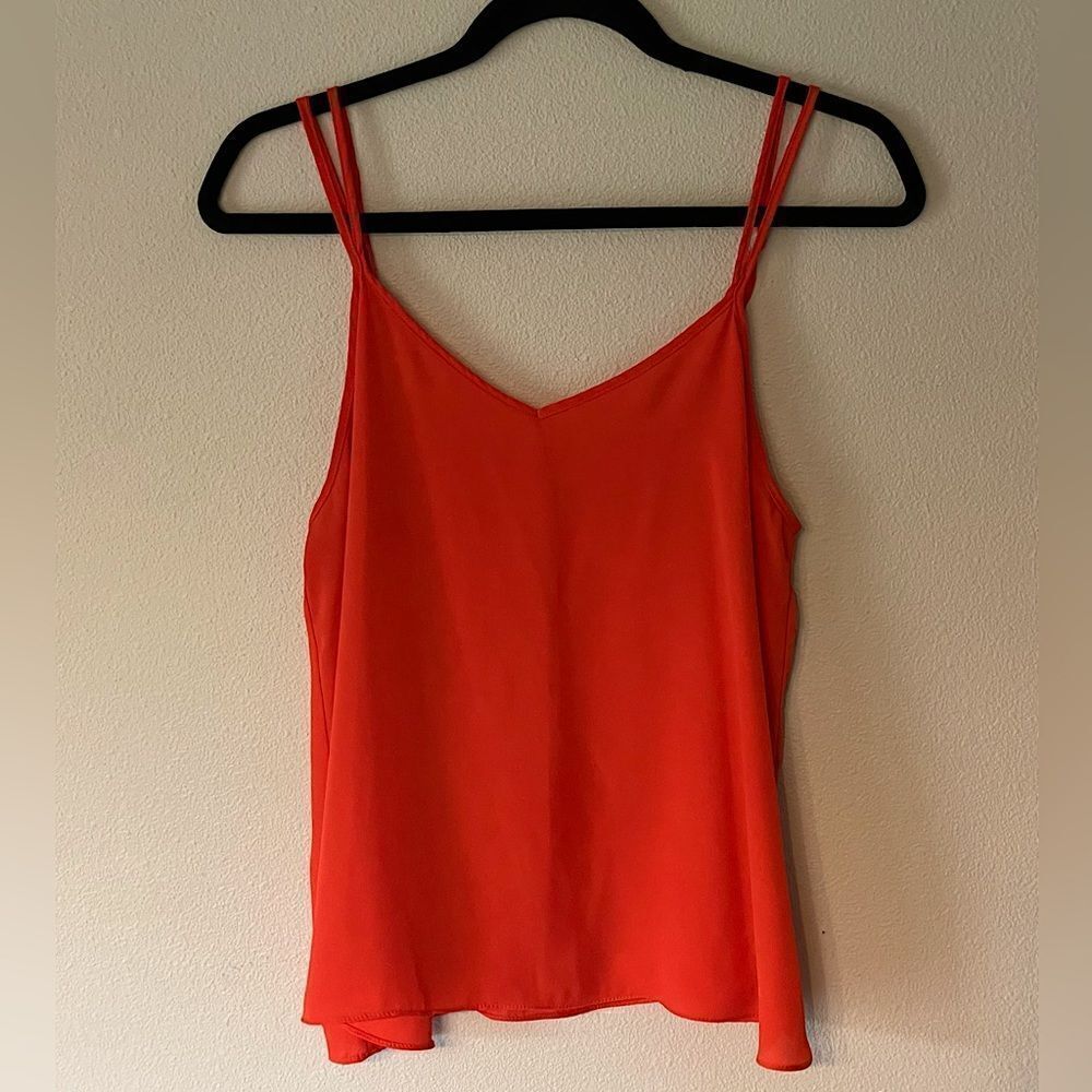 River Island, Orange, Flowy, Strappy, Tank. Size 8.